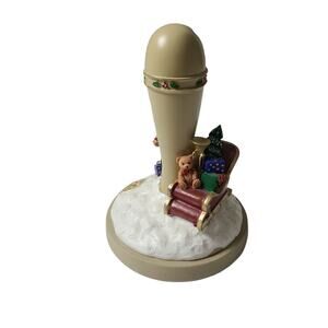 Brown Bag Santa  Claus  Sleigh  Teddy Bear Cookie Stamp Press 1998 Holiday